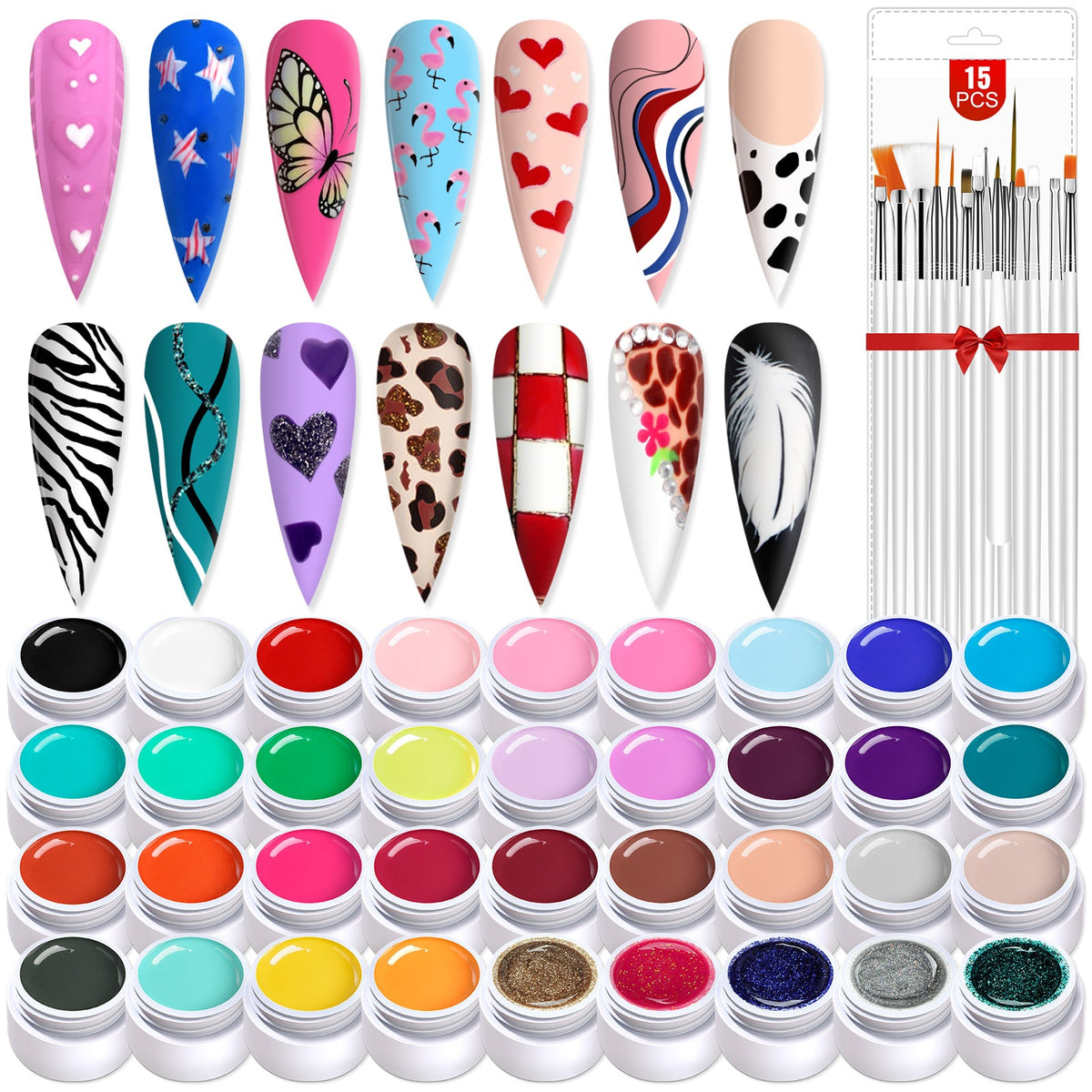 36 Colors Gel Paint Kit Gel Nail Polish Kit Saviland Global