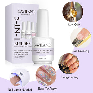 5 in 1 Builder Nail Gel Clear/Nude/Cover Pink/Light Pink/Deep Pink