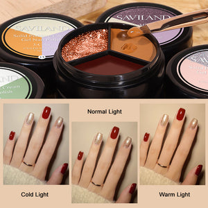 3 in 1 Solid Cream Gel Nail Polish Gel Paint Semi Permanent Soak Off UV LED Nail Gel Polish