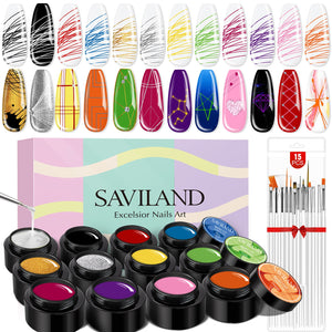 Spider Gel Set - 12 Colors Nail Design Gel Set