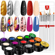 12 Colors Soak Off Gel Paint Kit | Gel Polish Kit