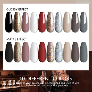 10 Colors Dip Powder Nail Kit