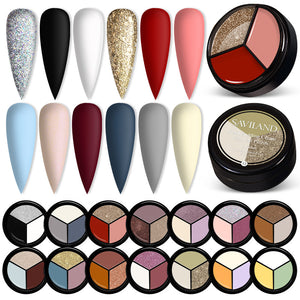 3 in 1 Solid Cream Gel Nail Polish Gel Paint Semi Permanent Soak Off UV LED Nail Gel Polish