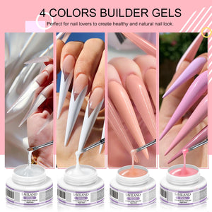 4 Basic Colors Builder Nail Gels Nail Kit