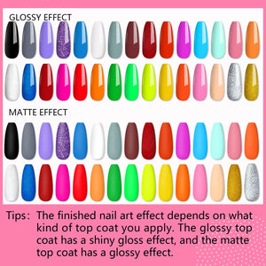 Gel Nail Polish Set - 33 Pcs Gel Nail Polish Kit Soak off UV/LED Gel Polish with Base Coat & Top Coat