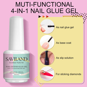 Nail Tips and 4-In-1 Nail Glue Gel Kit