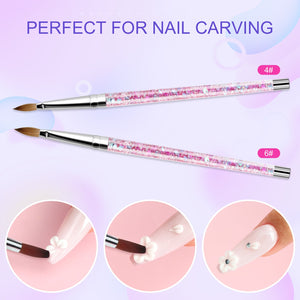 Saviland Acrylic Nail Brush Size 10 - Nail Brushes for Acrylic Application  with Acrylic Powder and Liquid Nail Supplies Acrylic Brushes for Nails  Extension & Carving Home DIY Salon Use - Yahoo Shopping