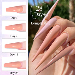 2pcs 30g Clear & Nude Builder Nail Gel Kit