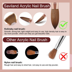 1pcs Bronze Gold Acrylic Nail Brush Size 8/10/12