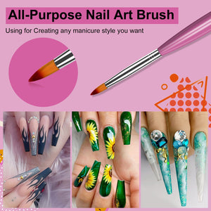 8pcs Nail Art Brush Set Size