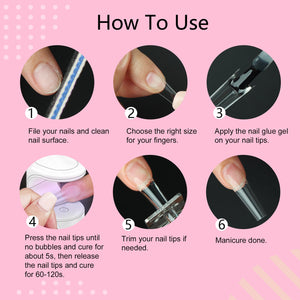 Nail Tips and Glue Gel Kit