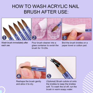 Nail Brush Care: How to Clean Acrylic Nail Brushes