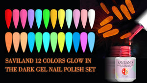 12 Colors Glow in The Dark Gel Nail Polish Set