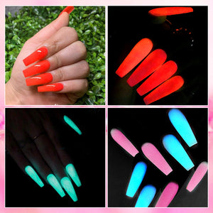 10 Color Dip Powder Set-Glow in the Dark