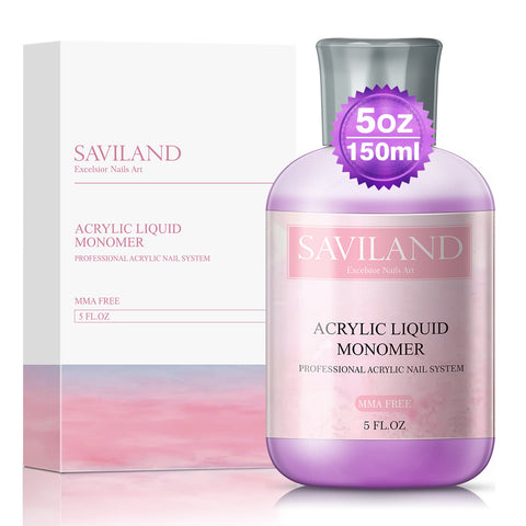 Saviland Liquide Acrylique pour Ongles, 60ml Liquide de Poudre