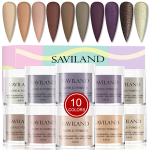 10 Colors Brown Grey Series Acrylic Powder Set