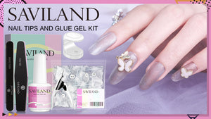 500pcs Nail Tips and Glue Gel Kit